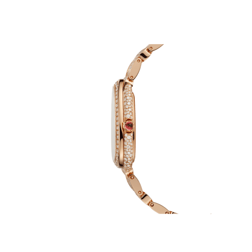 Serpenti Seduttori watch with 18 kt rose gold case and bracelet both set with diamonds, and full pavé dial 103160 image 3
