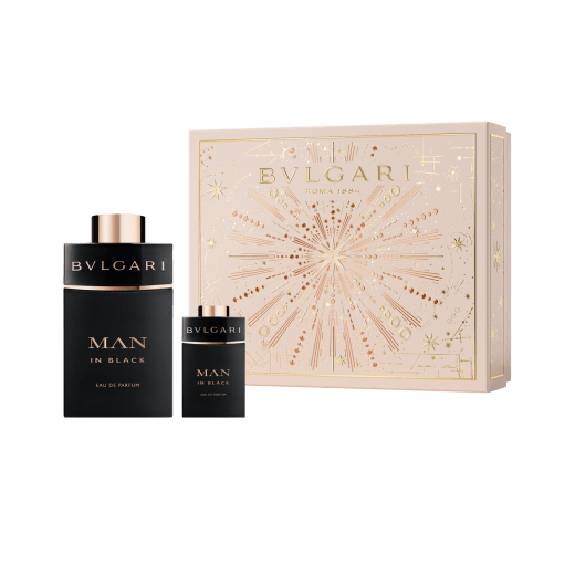 Celebrate the joy of the holiday season with the Man in Black gift set, featuring a 100 ml Eau de Parfum and a 15 ml Eau de Parfum travel size, designed to make every moment of gifting more special. 42891 image 1
