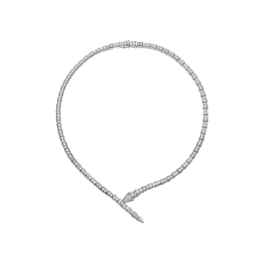 Serpenti Viper Halskette aus 18 Karat Weißgold mit Diamant-Pavé CL859329 image 1