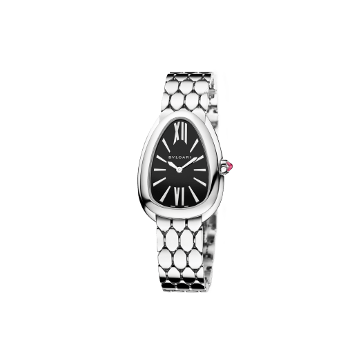 Serpenti Seduttori Uhr aus Edelstahl mit schwarz lackiertem Zifferblatt. Wasserdicht bis 30 Meter. 103451 image 3