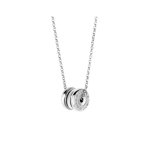 B.zero1 18 kt white gold mini pendant necklace with chain 360310 image 1