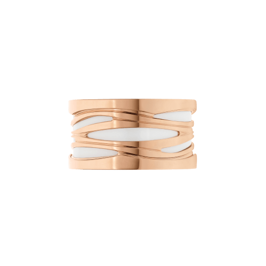 B.zero1 Design Legend 4-Band-Ring aus 18 Karat Roségold und weißer Keramik. AN858574 image 3