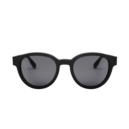 Bvlgari Aluminium round acetate and rubberised sunglasses with aluminium hinge BV40042I image 2