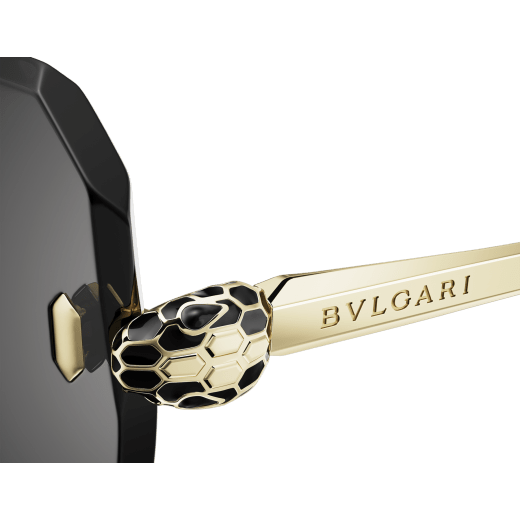 Serpenti Forever square rimless sunglasses with enamelled snakehead embellishment 904387 image 3