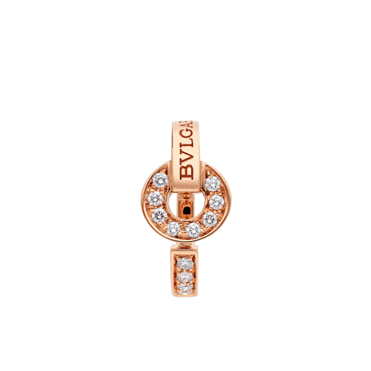 BVLGARI BVLGARI 18 kt rose gold ring set with pavé diamonds AN855854 image 2