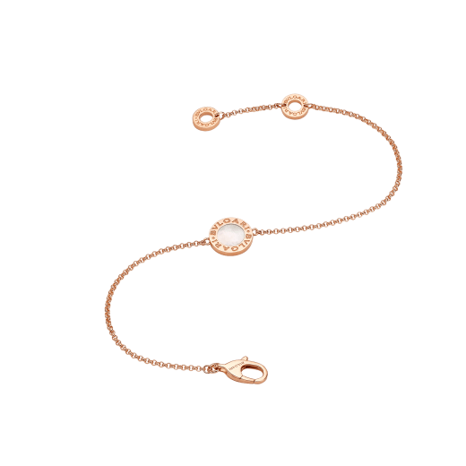 BULGARI BULGARI engravable 18 kt rose gold bracelet set with mother-of-pearl element BR859775 image 2
