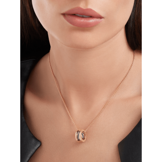 B.zero1 Design Legend necklace with 18 kt rose gold chain and pendant in 18 kt rose gold and black ceramic 356118 image 1