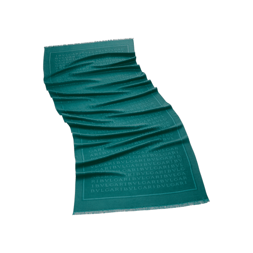 Lettere Maxi Stola aus feiner Seide und Wolle in Niagara Sapphire Blau. LETTEREMAXIa image 1