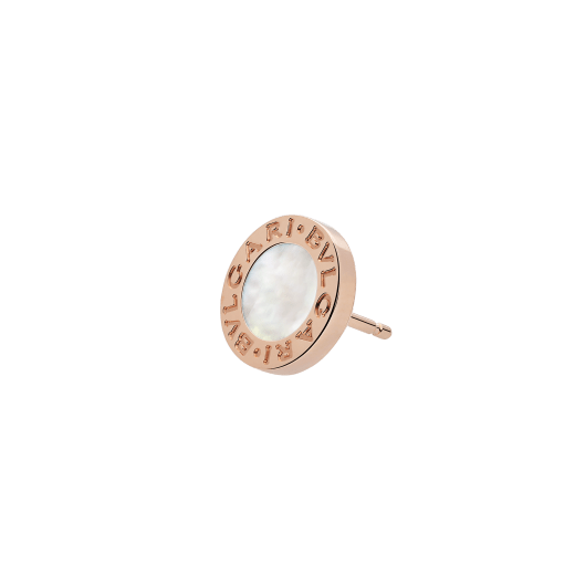 BVLGARI BVLGARI系列单边耳钉，18K玫瑰金材质，镶嵌珍珠母贝 354732 image 2