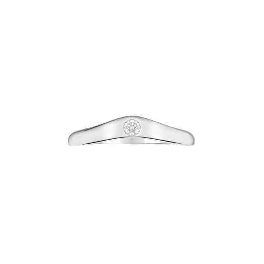Fedi Platin-Ehering, mit einem Diamanten besetzt. AN856296 image 3
