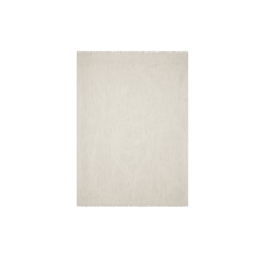 Serpenti Mega stole in white and gold wool. Made of 100% wool. SERPENTIMEGA-ST image 1
