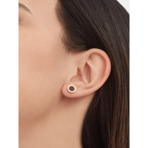 BVLGARI BVLGARI 18K 玫瑰金單邊耳針式耳環鑲飾縞瑪瑙。 354730 image 1