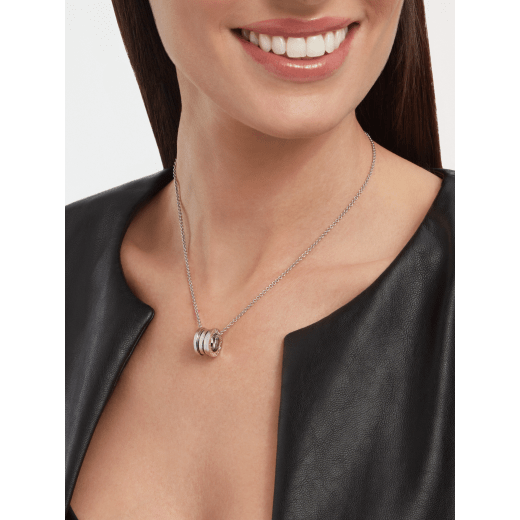 B.zero1 necklace with small round pendant both in 18kt white gold 352815 image 4