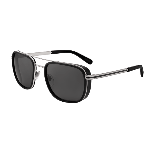 Rechteckige BVLGARI BVLGARI Sonnenbrille aus Metall mit Doppelsteg 904082 image 1