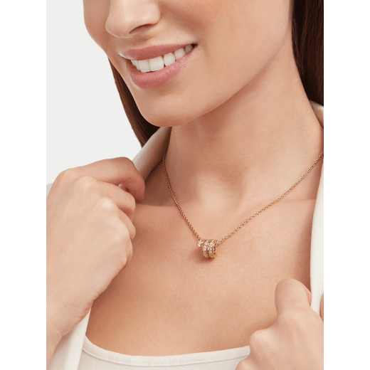 Serpenti Viper 18 kt yellow gold pendant necklace set with pavé diamonds 357936 image 4