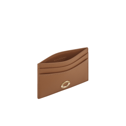 Bvlgari Roma card holder in star rose pink soft drummed calf leather with crystal rose nappa leather lining. Iconic gold-plated brass embellishment engraved with the Bvlgari logo. BVR-CC-HOLDER image 2