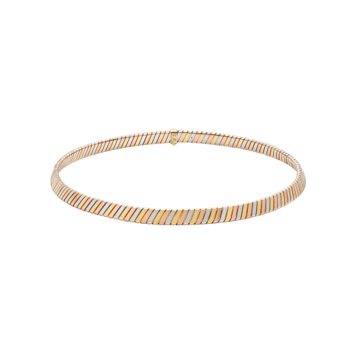 Bvlgari Tubogas 18 kt yellow, white and rose gold necklace CL860075 image 1