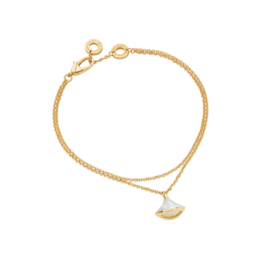 DIVAS' DREAM 18 kt yellow gold bracelet with pendant set with a mother-of-pearl element BR858988 image 1