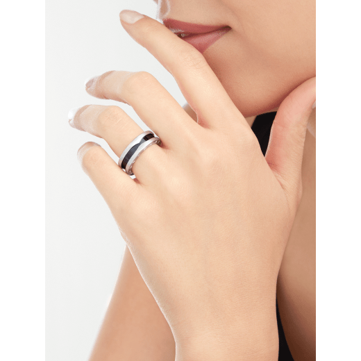 Save the Children 1-Band-Ring aus Sterlingsilber mit schwarzer Keramik AN855770 image 2