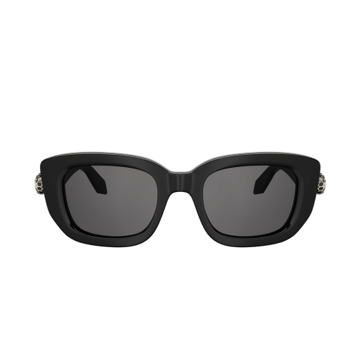 Serpenti Forever 長方形醋酸纖維太陽眼鏡，鏡腳飾以琺瑯蛇頭元素。 904407 image 2