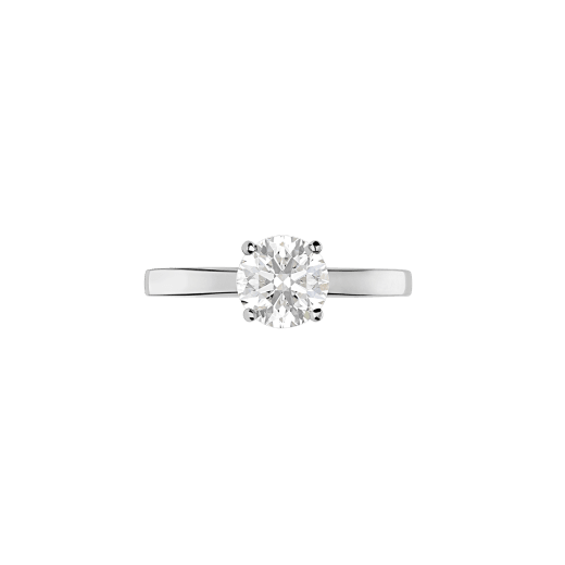 Griffe ring in platinum with round brilliant cut diamond. Available from 0.30 ct. 327827 image 2