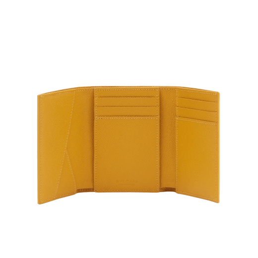 Bulgari Clip compact yen wallet in black grain calf leather. Iconic palladium-plated brass clip and folded closure. BCM-YENCOMPACTZPa image 2