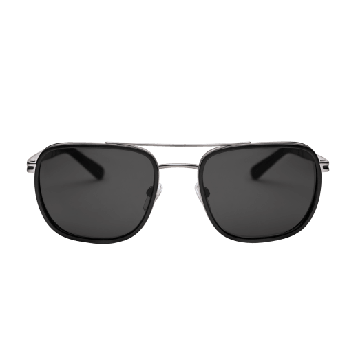 Rechteckige BVLGARI BVLGARI Sonnenbrille aus Metall mit Doppelsteg 904082 image 2
