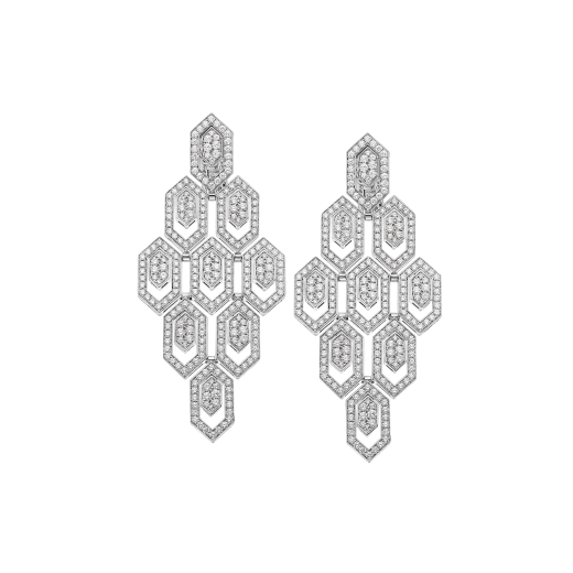 Serpenti earrings in 18 kt white gold set with pavé diamonds (5.27 ct). 353844 image 1
