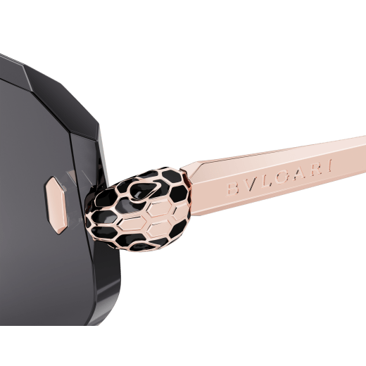 Serpenti Forever oval rimless sunglasses with enamelled snakehead embellishment 904376 image 3