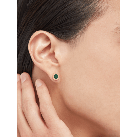 BVLGARI BVLGARI 18 kt rose gold single stud earring, set with malachite 354729 image 2