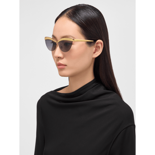 Tubogas 貓眼式金屬太陽眼鏡，鏡架和鏡腳飾以螺旋元素。 904364 image 2