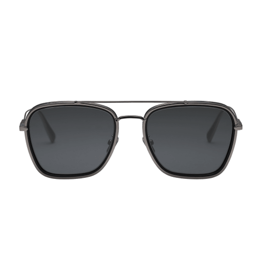 Lunettes de soleil B.zero1 à monture carrée en métal avec motif Tubogas BV40018U image 2