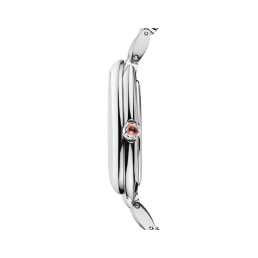 Orologio Serpenti Seduttori con cassa e bracciale in acciaio inossidabile, lunetta in acciaio inossidabile con diamanti e quadrante opalino argento. 103361 image 3