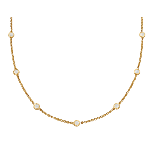 Bvlgari Bvlgari 18 kt yellow gold sautoir set with mother-of-pearl and onyx elements 361965 image 6