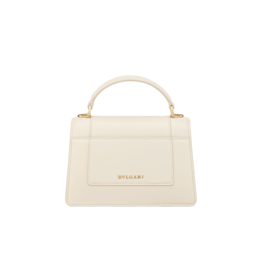 Serpenti Forever mini top handle bag in royal ruby calf leather with royal ruby nappa leather lining. Captivating snakehead magnetic closure in gold-plated brass embellished with royal ruby enamel and gold-plated brass scales, and black onyx eyes. SEA-001-1283XS image 3