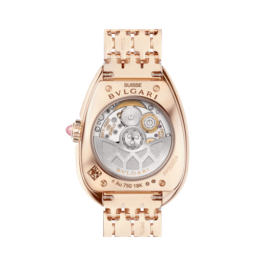 Serpenti Seduttori automatic watch in 18 kt rose gold with diamond-set bezel and white opaline dial. Water-resistant up to 30 metres 103899 image 4