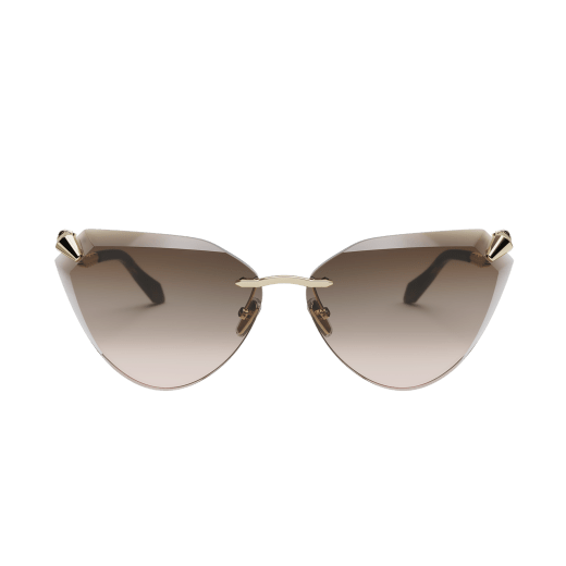 Serpenti Viper cat-eye rimless sunglasses with metal temples 904311 image 3