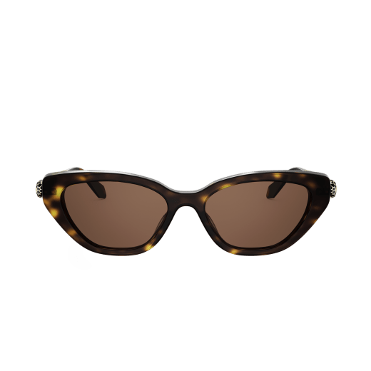 Serpenti Forever 橢圓形金屬太陽眼鏡，飾以琺瑯蛇頭元素。 904438 image 2