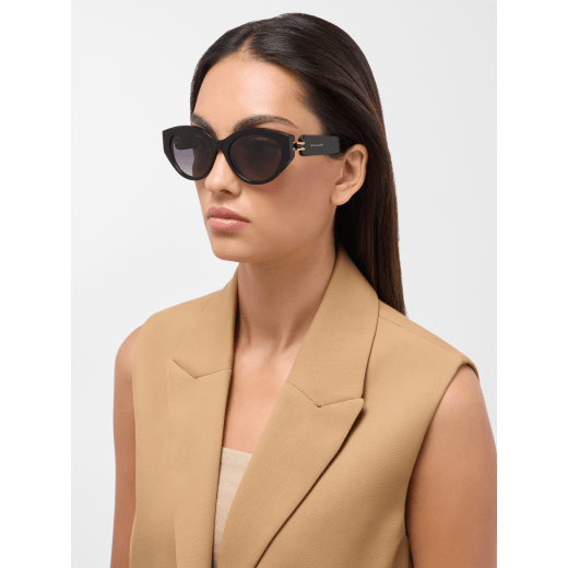 B.zero1 oval acetate sunglasses with iconic embellishment on the temples 904347 image 1