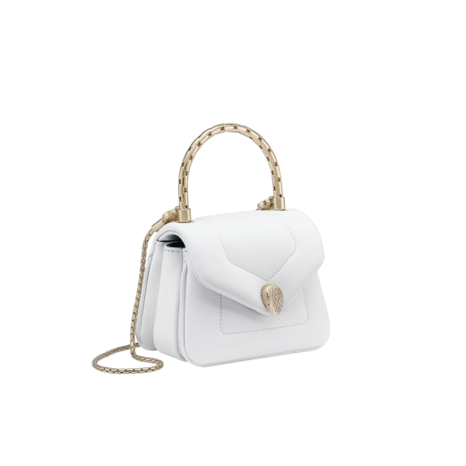BVLGARI Serpenti Forever Calf-Leather Shoulder Bag in White | Lyst