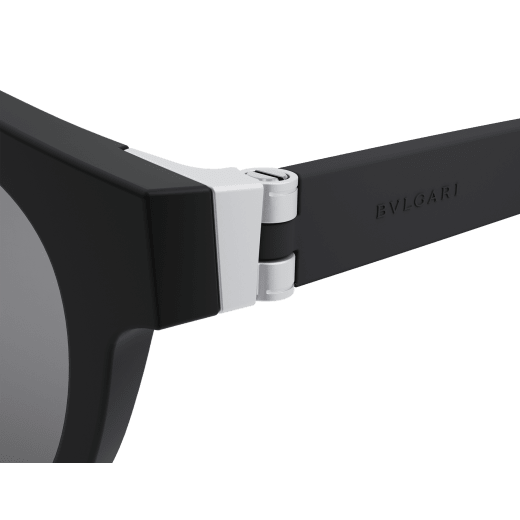 Bvlgari Aluminium round acetate and rubberised sunglasses with aluminium hinge BV40042I image 3