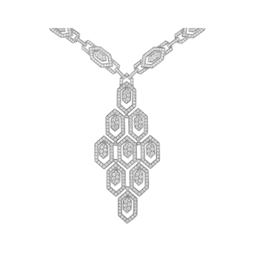 Serpenti Collier aus 18 Karat Weißgold mit Diamant-Pavé 353843 image 3