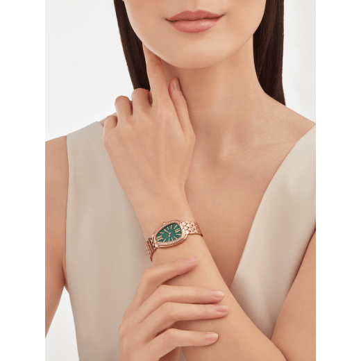 BVLGARI Womens Rose Gold Serpenti Seduttori 18ct Pink-gold And Diamond Watch in Metallic Womens Accessories Watches 