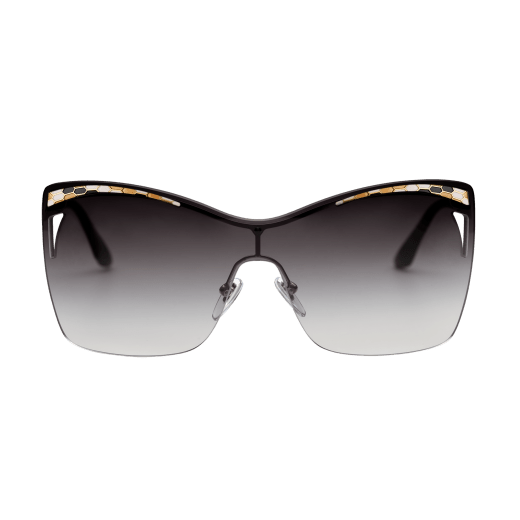 Bvlgari „Serpenti Eye-bite“ Monoshade-Sonnenbrille aus Metall. 903979 image 2