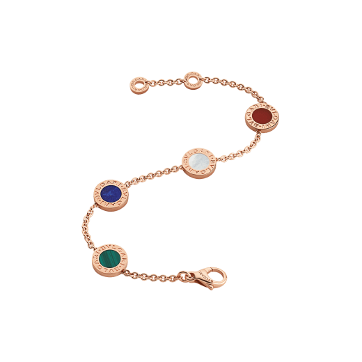Браслет Bvlgari Bvlgari, розовое золото 18 карат, элементы из сердолика, лазурита, малахита и перламутра. BR857842 image 2