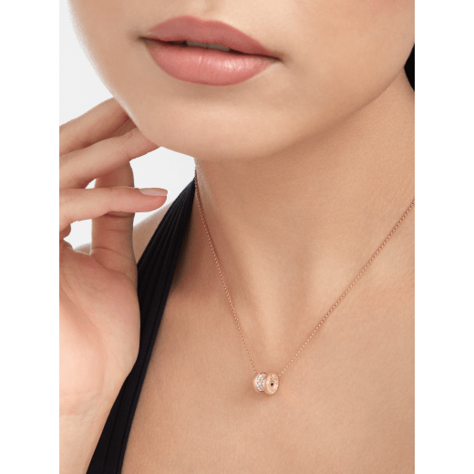 B.zero1 rose gold necklace with pavé diamonds. 351116 image 2