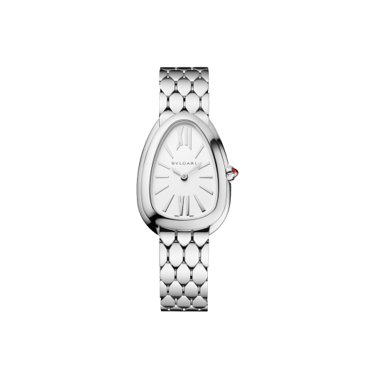 Serpenti Seduttori watch with stainless steel case, stainless steel bracelet and a white silver opaline dial. 103937 image 1