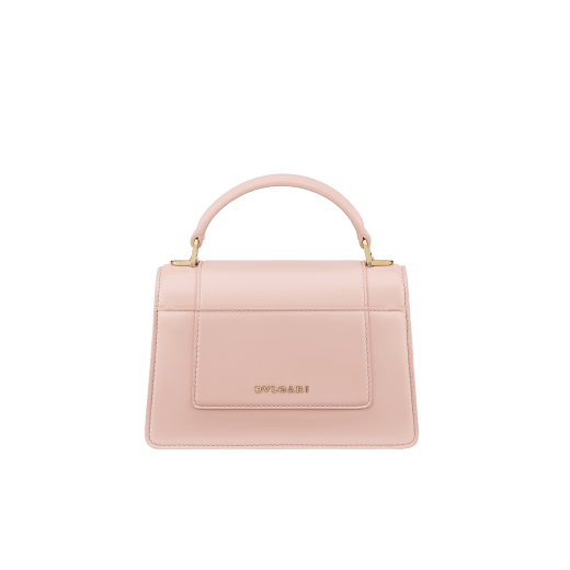 Mini borsa a mano Serpenti Forever in vitello rosso rubino con fodera in nappa rosso rubino. Accattivante chiusura magnetica Serpenti in ottone placcato oro con squame in smalto rosso rubino e ottone placcato oro e occhi in onice nera. SEA-001-1283XS image 2
