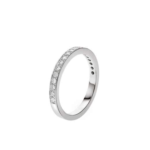 Dedicata a Venezia Ehering aus Platin, halbseitig besetzt mit runden Diamanten im Brillantschliff AN857560 image 1