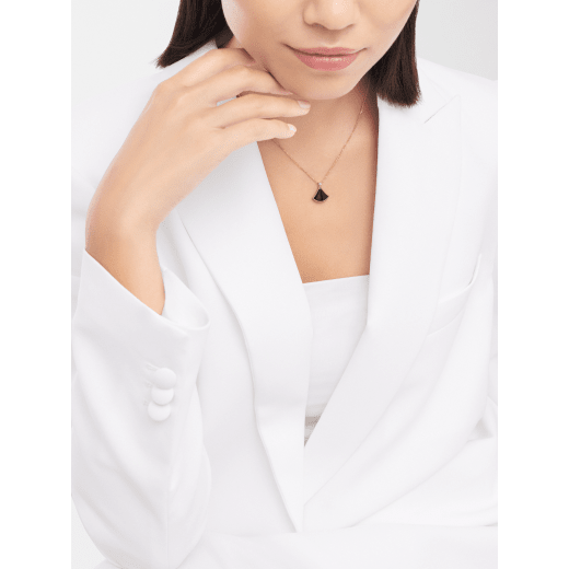 Divas' Dream 18K 玫瑰金項鍊，18K 玫瑰金項墜鑲飾縞瑪瑙和 1 顆鑽石。 360173 image 1